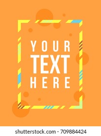 Vector frame Art graphics for hipsters modern collection