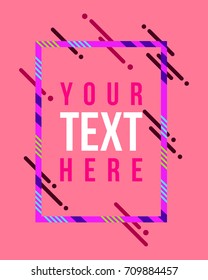 Vector frame Art graphics for hipsters dynamic style