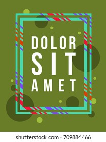 Vector frame Art graphics for hipsters graphic style
