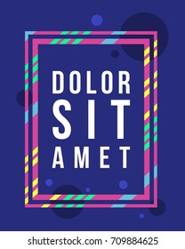 Vector frame Art graphics for hipsters greeting card