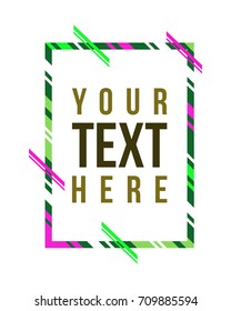 Vector frame Art graphics for hipsters style white background