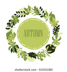 Vector frame with autumn leaves