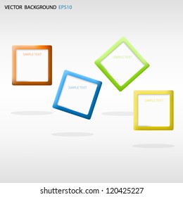 Vector frame background box for text and message for design