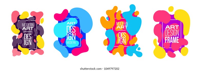 Vector frame background. graphics for hipsters. dynamic frame stylish organic liquid geometric shapes. an element of design of business cards, invitations, gift cards, brochures of leaflets vector