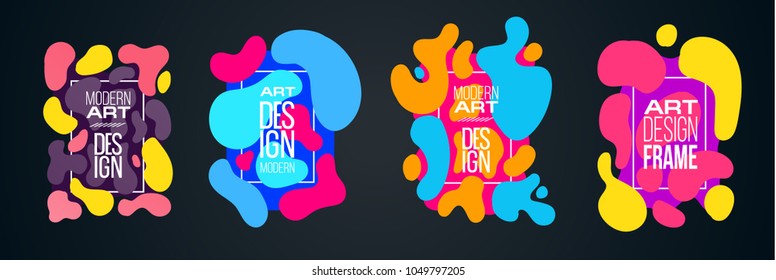 Vector frame background. graphics for hipsters. dynamic frame stylish organic liquid geometric shapes. an element of design of business cards, invitations, gift cards, brochures of leaflets. Vector