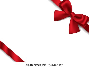 Vector frame background wrapped with red ribbon