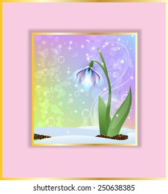 marco vectorial con flores hermosas