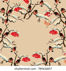 Vector frame with birds