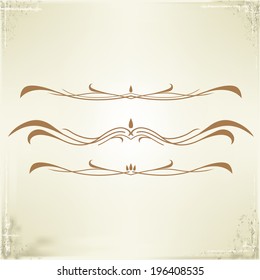 Vector Frame and Border on Vintage Background