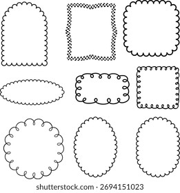 Vector Frame Border Set – Decorative Outline Labels and Shapes for Invitation, Card, and Design Template