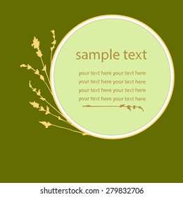 Vector frame from branches for your design