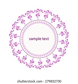 Vector frame from branches for your design