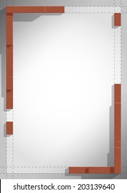 vector frame brick wall 