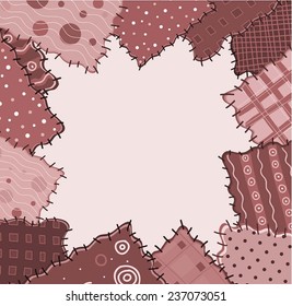 vector frame with bright patches on a light brown background