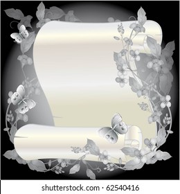 vector frame with butterflies