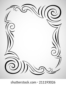 vector frame. Calligraphic design elements