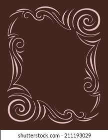 vector frame. Calligraphic design elements