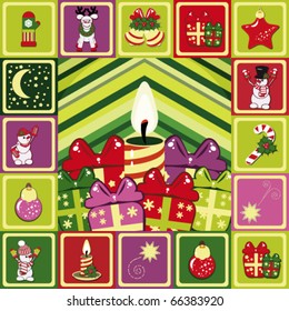 vector frame christmas pattern