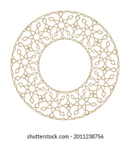Marco vectorial de estilo árabe clásico. Elemento ornamental