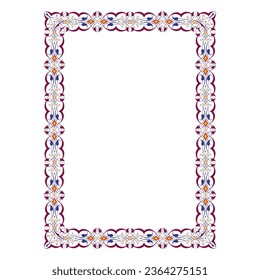 vector frame with classic floral pattern