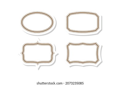 Vector frame collection. Frame vintage decoration set. Stock vector.