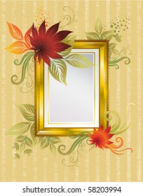 Vector frame with colorful autumn leafs. Thanksgiving (from my big "Natural collection")