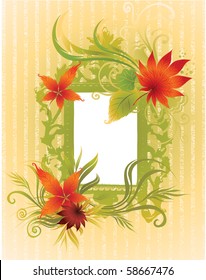 Vector frame with colorful autumn leafs. Thanksgiving (from my big "Natural collection")