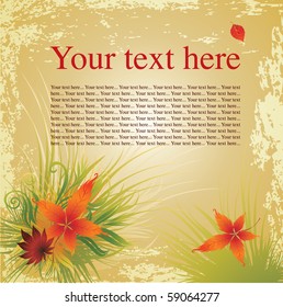 Vector frame with colorful autumn leafs. Thanksgiving (from my big "Natural collection")