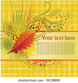 Vector frame with colorful autumn leafs. Thanksgiving (from my big "Natural collection")