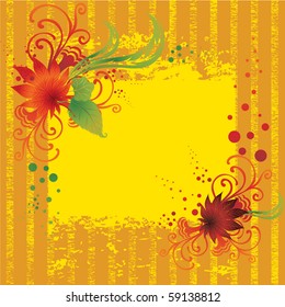 Vector frame with colorful autumn leafs. Thanksgiving (from my big "Natural collection")