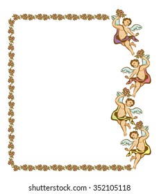 Vector frame with Cupid