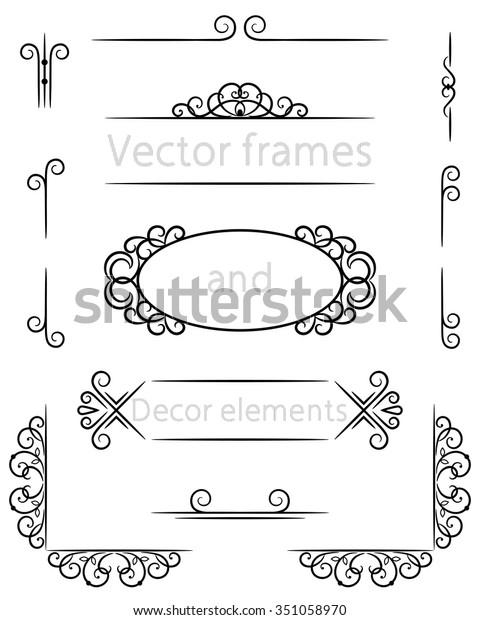 vector frame and decor
elements for text