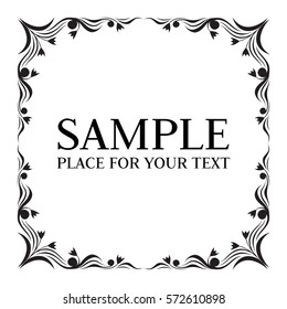 Vector frame. Decorative design element