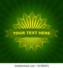 Vector frame for design. Green frame.