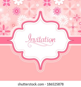 Vector frame design for invitation, greeting or announcement