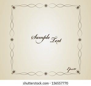 Vector frame design with little flowers