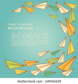 Vector frame design with paper planes