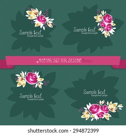 The vector frame for design. Rose Folk. 