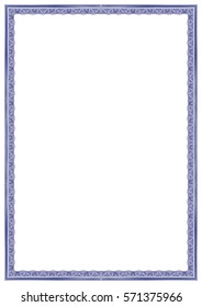 Vector frame for diploma or certificate. Template. Vector illustration.