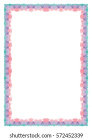 Vector frame for diploma or certificate. Template. Vector illustration.