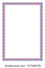 Vector Frame Diploma Certificate Template Vector Stock Vector (Royalty ...