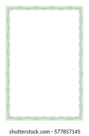 Vector frame for diploma or certificate. Template. Vector illustration.