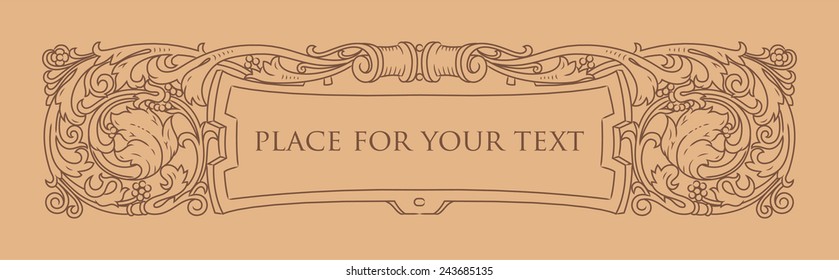 Vector frame, elegant vignette, design elements and page decoration