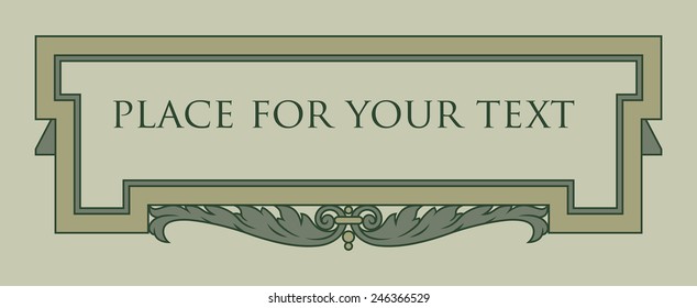Vector frame, elegant vignette, design elements and page decoration