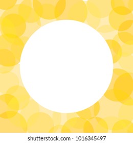 Vector frame with empty center for text. Abstract bokeh background.