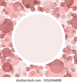 Vector frame with empty center for text. Abstract bokeh background.