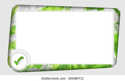 vector frame for entering text with abstract structure and check box