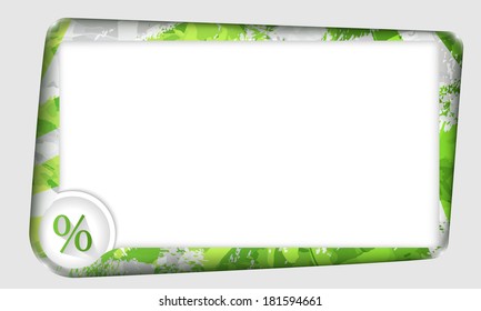 vector frame for entering text with abstract structure and percent sign