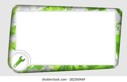 vector frame for entering text with abstract structure and spanner