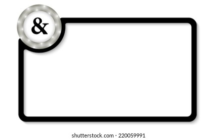 vector frame for entering text with ampersand